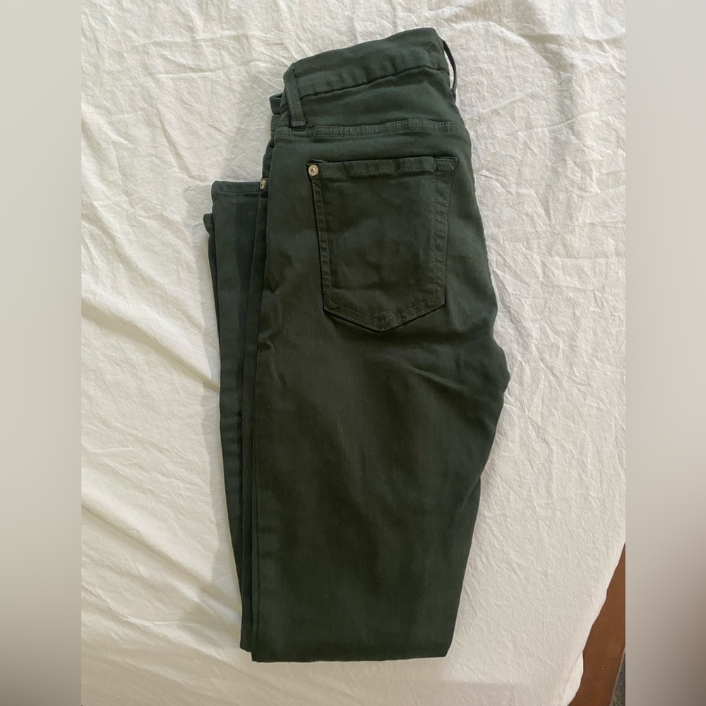 Dark green 7 for all mankind skinny jeans